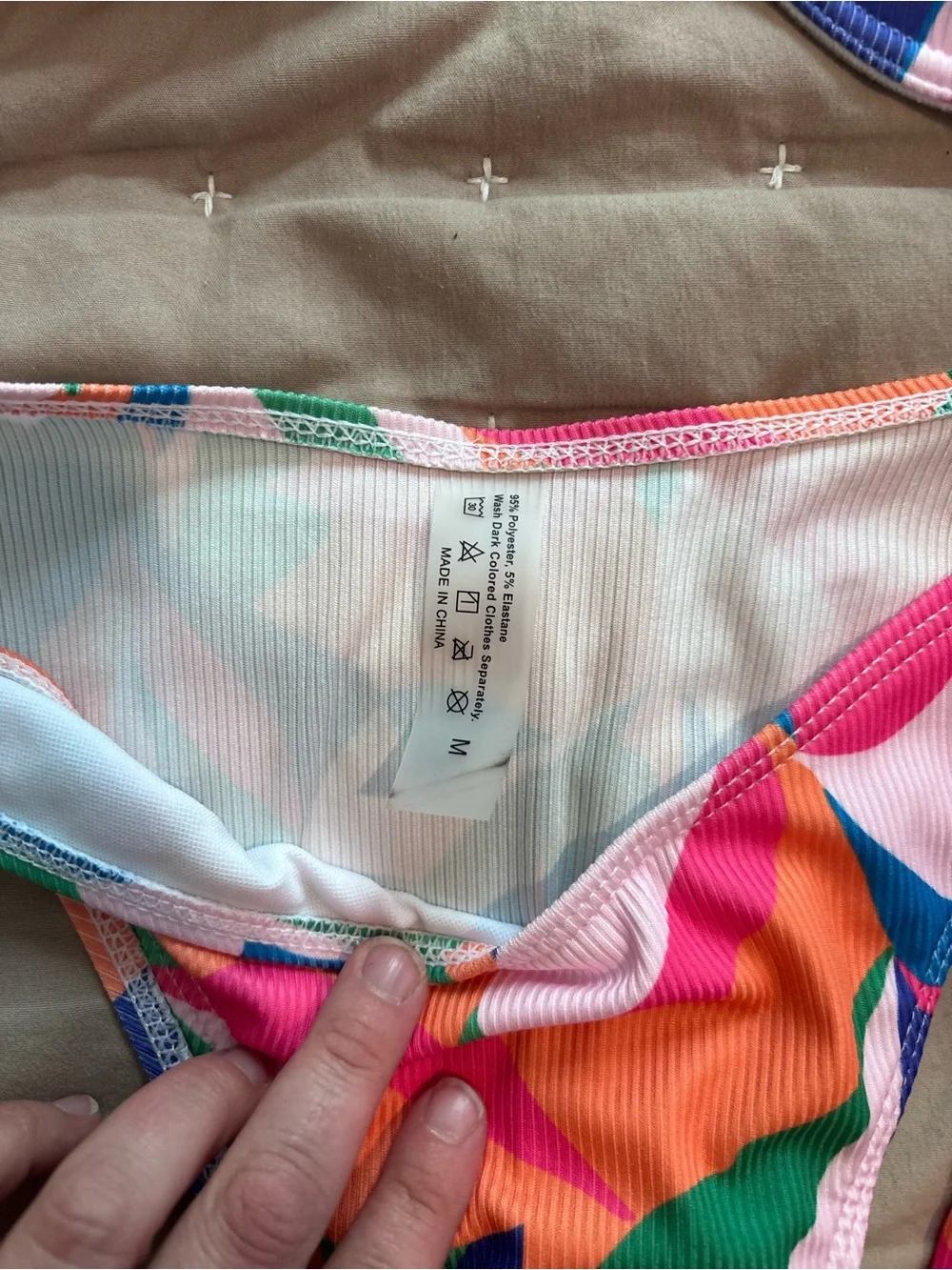 Multicolor Abstract Print Underwire Bikini